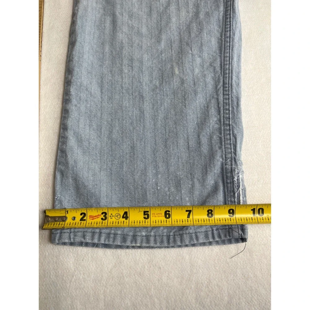 Vintage Dickies Coveralls Faded Blue Herringbone Twill Workwear Jumpsuit Cotton